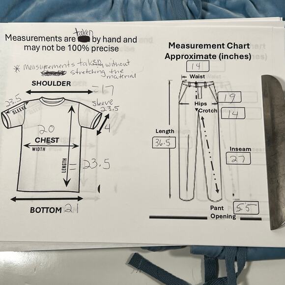 Serra Sky Blue Velour Set Top & Pants Women's Medium Pajamas Athletic Sweats - Picture 3 of 16